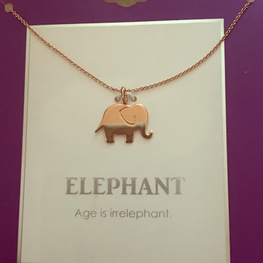 ‘Footnotes’ sterling silver elephant pendant.
